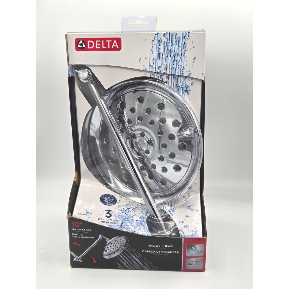DELTA‎ Bell Shower Head with Adjustable Arm Extender in Chrome